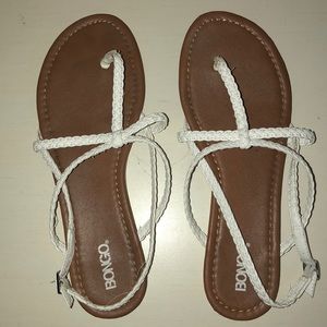 White Bongo sandals